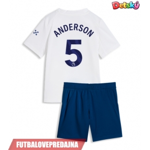 Lacne Dětský Futbalové dres Manchester City Elliot Anderson #5 2026-27 Krátky Rukáv - Tretina (+ trenírky)